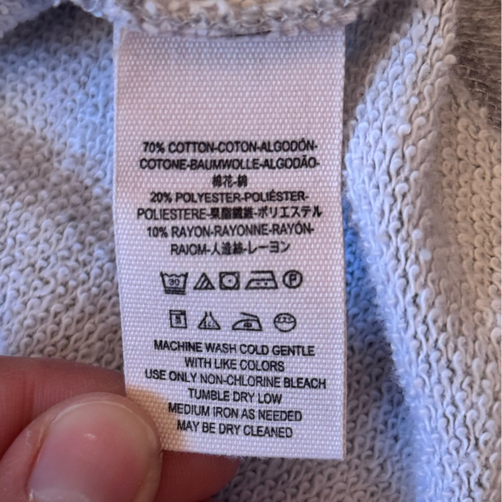 Free People Tiered Trapeze Zip-Up Hoodie Swearer Gray  Women’s Size Small - Picture 9 of 12